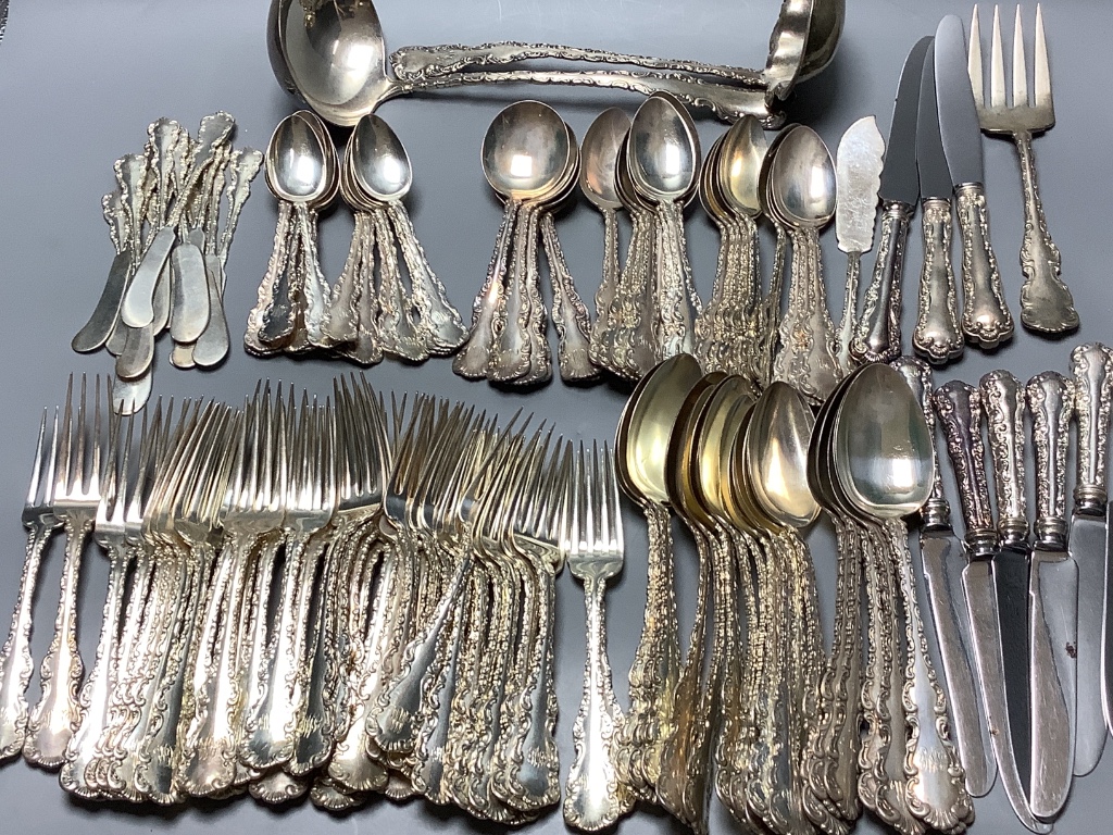 A matched part canteen of Canadian sterling cutlery, comprising one hundred and twenty items